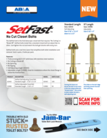 AB&A SetFast No Cut Closet Bolts, Jam-Bar (ABA42443)